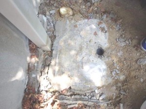 既存のシンク 取外し後