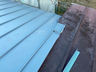 台風被害 雨漏り 天井破損 修繕 ガルバリウム鋼板 トラブラン