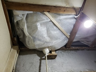 雨漏り修繕 天井貼替 リフォーム 施工前 トラブラン