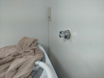 洗濯水栓取替作業中 高さ変更 神戸市 須磨区 トラブラン