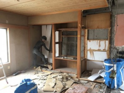 リフォーム 賃貸物件 和室 床の間 解体 神戸市 トラブラン