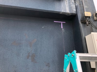 ベランダ 改装 囲いの設置 寸法の確認 壁 神戸市 トラブラン 防水