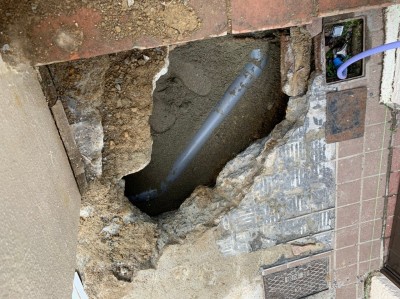 排水管の交換工事 保護砂 転圧作業 配管 強い固める 交換後 神戸市 トラブラン