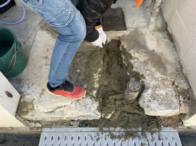 給水管 埋設 強い固める 漏水修繕 止水栓 給水管 交換工事 神戸市 トラブラン