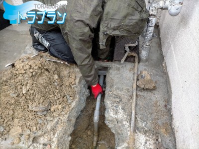 給水管 止水栓 漏水修繕工事  取替え工事 神戸市 トラブラン