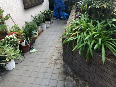 エクステリア 花壇 鉢植え 撤去 作業 花壇撤去 神戸市 トラブラン