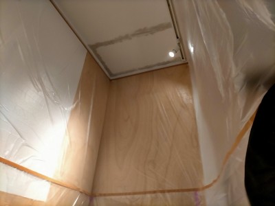 養生 天井 造作 リフォーム 模様替え 内装 神戸市 トラブラン