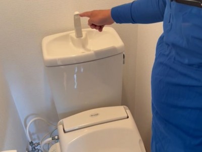 トイレ 流水確認 水圧弱い 補給補助加圧装置 現場調査 神戸市 トラブラン