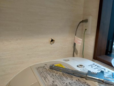 洗濯水栓取り外し 止水栓 配管 掃除 水栓付け直し 神戸市 トラブラン