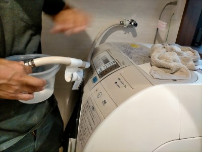 洗濯水栓 方向変更 取付け作業 通水作業 確認作業  神戸市トラブラン