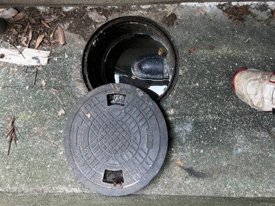 詰まり コンクリート桝 排水管 高圧洗浄 戸建 現場調査 神戸市 トラブラン