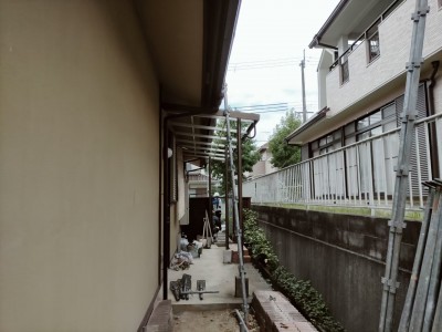 波板 撤去 張替え 戸建て 外壁塗装 足場 神戸市 トラブラン