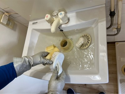 洗濯機 排水 掃除 排水トラップ 配管詰まり 賃貸 神戸市 トラブラン