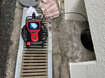 高台住宅 排水桝 固形汚物 小型カメラ 高圧洗浄 調査 神戸市 北区 西区 トラブラン
