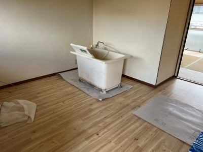 浴槽撤去 浴室リフォーム 賃貸 防水工事 神戸市 トラブラン 葛原設備工業