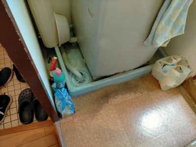 下の階 水漏れ 現場調査 洗濯パン 排水管 浴室 神戸市 トラブラン 葛原設備工業