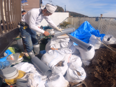 パイプカット 排水管 戸建て 賃貸 排水桝 交換工事 神戸市 トラブラン
