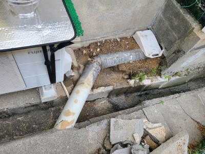 排水桝 詰まり 露出配管 現場調査 賃貸戸建 排水修繕 神戸市 トラブラン