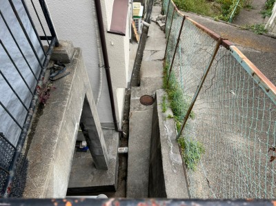 排水桝 詰まり 高圧洗浄 現場調査 賃貸戸建 排水修繕 神戸市 トラブラン