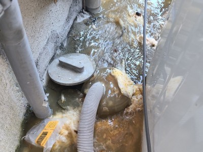 洗濯機 排水口 汚泥 配管 詰まり 排水管 桝 神戸市 トラブラン 葛原設備工業