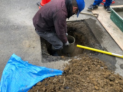 埋戻し 転圧 止水栓 取替え工事 止水栓ボックス 水漏れ 神戸市 トラブラン