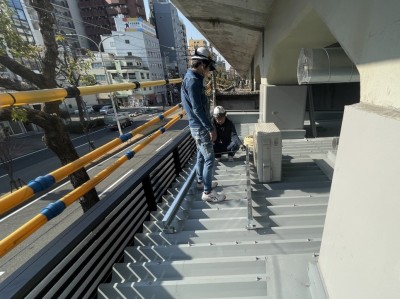 屋上 折板屋根 PCキャッチャー 室外機 設置 店舗 内装工事 神戸市 トラブラン