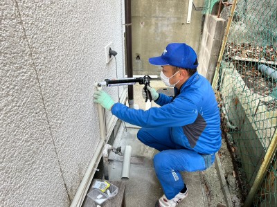 給水管 新設 引替え工事 取付け作業 コーキング 充填 神戸市 トラブラン