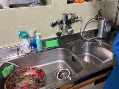 キッチン水栓 給水管 調査 漏水 給水管引替え工事 検針指摘 神戸市 トラブラン