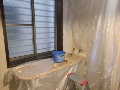 天井 漏水 給湯管 漏れ 養生 交換 給湯管取替え 戸建 神戸市 トラブラン 