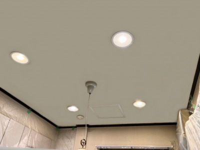 天井 漏水 修繕 給湯管 壁紙 サンゲツ 貼替え 工事 神戸市 トラブラン 