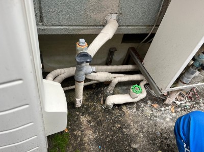 天井 漏水 給湯管 漏れ キッチン 交換 現場調査 戸建て 神戸市 トラブラン 