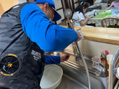 キッチン水栓 交換工事 取付け作業 タカギ 浄水器一体型 神戸市 トラブラン