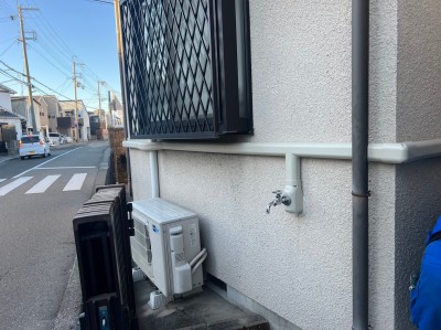 配管カバー 給水管 劣化防止 漏水 引替え工事 外壁 散水栓 神戸市 トラブラン