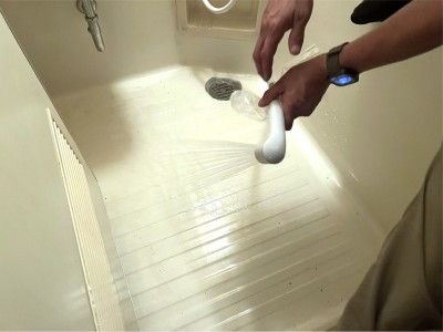 作業終了 清掃作業 浴室水栓 交換工事 漏水防止 施工 神戸市 トラブラン