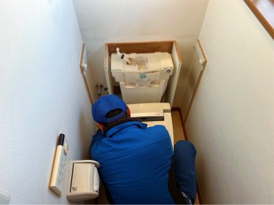 トイレ分解 撤去 トイレ入替え 交換工事 リフォーム 神戸市 トラブラン 葛原設備工業