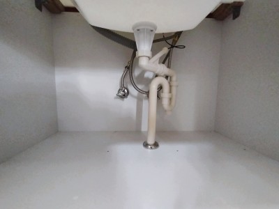 排水トラップ 取替え 樹脂 交換工事 洗面化粧台 神戸市 トラブラン