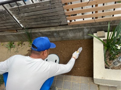 仕上げ 埋設作業 タンパー  雨水桝 交換工事 経年劣化 神戸市 トラブラン