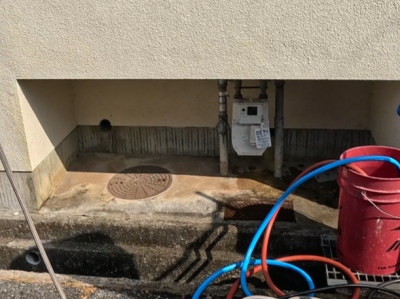 最終桝 排水桝 交換工事 塩ビ桝  桝取替え 高圧洗浄 神戸市 トラブラン