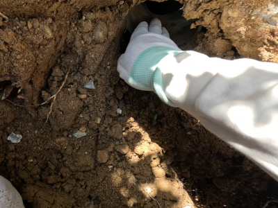 コンクリート桝撤去 既存接続管 取外し 交換工事 マス 神戸市 トラブラン