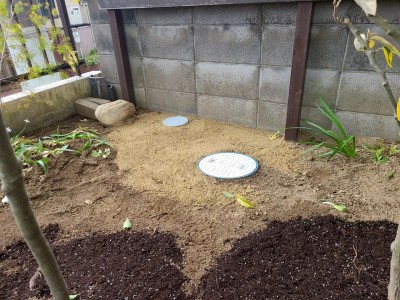 排水桝 交換工事 塩ビ桝 劣化 漏水 雨水桝 木の根 取替え 神戸市 トラブラン