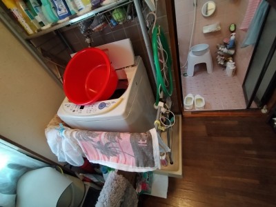 戸建て リフォーム 勝手口 洗濯機 浴室 神戸市 トラブラン