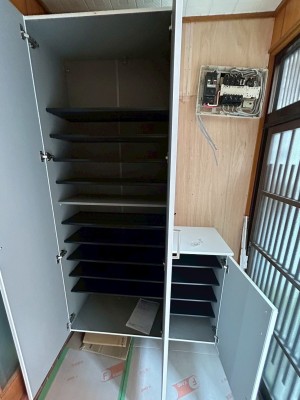 玄関リフォーム 下駄箱 大容量 シューズボックス コンパネ 神戸市 トラブラン 