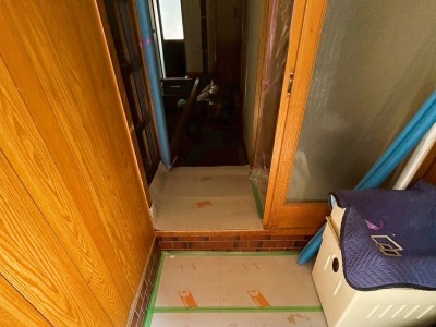 玄関 土間 リフォーム 玄関収納 施工前 神戸市 明石市 トラブラン