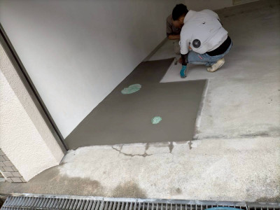 駐車場 塩ビ桝 交換工事 モルタル仕上げ 左官 神戸市 トラブラン 駐車場 塩ビ桝 交換工事 モルタル仕上げ 左官 神戸市 トラブラン
