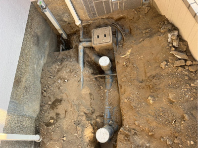 戸建て 排水管確認 作業 雨水桝 交換工事 散水 移設 神戸市 トラブラン 戸建て 排水管確認 作業 雨水桝 交換工事 散水 移設 神戸市 トラブラン