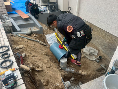 バケツ桝 穴あけ 雨水桝 交換工事 設置 塩ビ桝 神戸市 トラブラン バケツ桝 穴あけ 雨水桝 交換工事 設置 塩ビ桝 神戸市 トラブラン