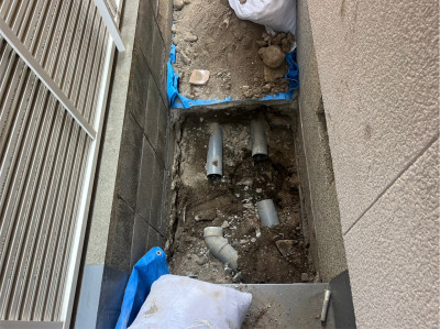 コンクリート桝 撤去作業 交換工事 撤去後 雨水桝 汚水桝 神戸市 トラブラン コンクリート桝 撤去作業 交換工事 撤去後 雨水桝 汚水桝 神戸市 トラブラン