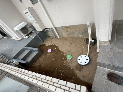 散水栓 散水柱 移設 作業 工事 埋設 雨水桝 交換工事 神戸市 トラブラン 散水栓 散水柱 移設 作業 工事 埋設 雨水桝 交換工事 神戸市 トラブラン
